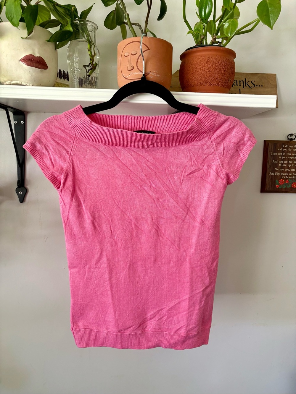 Women’s Short Sleeve Knit Tee - Pink